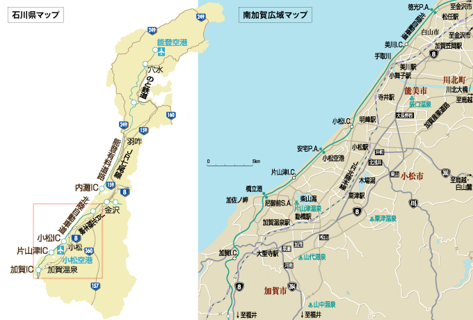 石川県・南加賀マップ